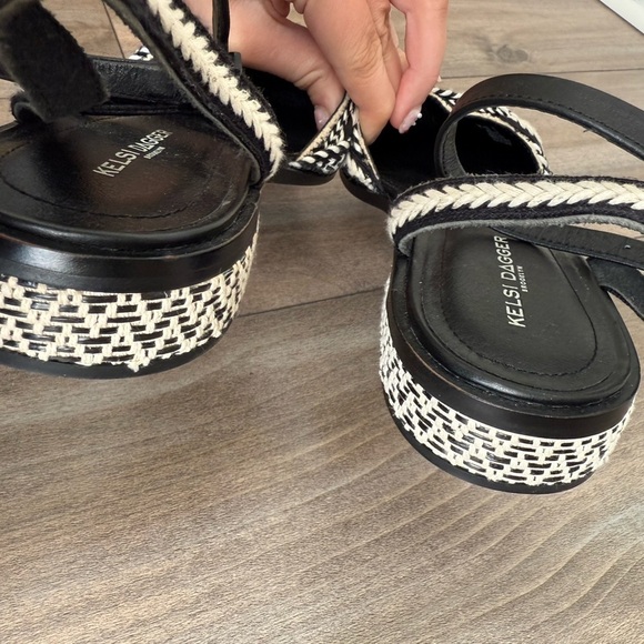 Kelsi Dagger Brooklyn Women's Annalese Mary Jane Flat black white size 8 - Picture 5 of 6